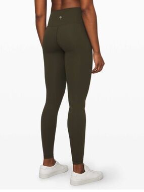 Lululemon Wunder Under High Rise Leggings In Dark Olive
